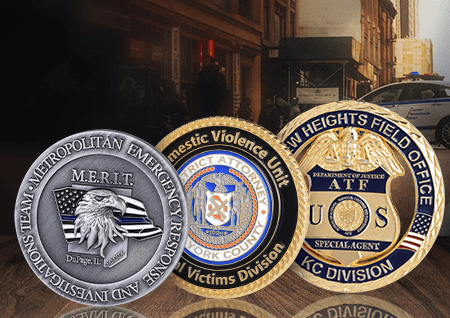 Custom Law Enforcement Challenge-mønter til salg